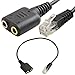 SuperWhole Headset Cable 2 X 3.5mm to RJ9 Jack Adapter Convertor PC Headset Telephone Using