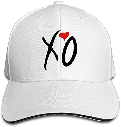 Unisex XO Graphics Sandwich Cap Adjustable Baseball Hat White