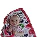 Baby Girls Reversible Minky Velboa Stroller Blanket (Safari/Hot Pink)