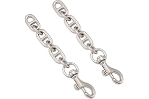 Anbys 2pcs Purse Strap Extender Bag Extender Chain Oblong Shape Replacement Purse Chain Extender Bag Charms for Crossbody Bag Purse Shoulder Handbags(Silver2)