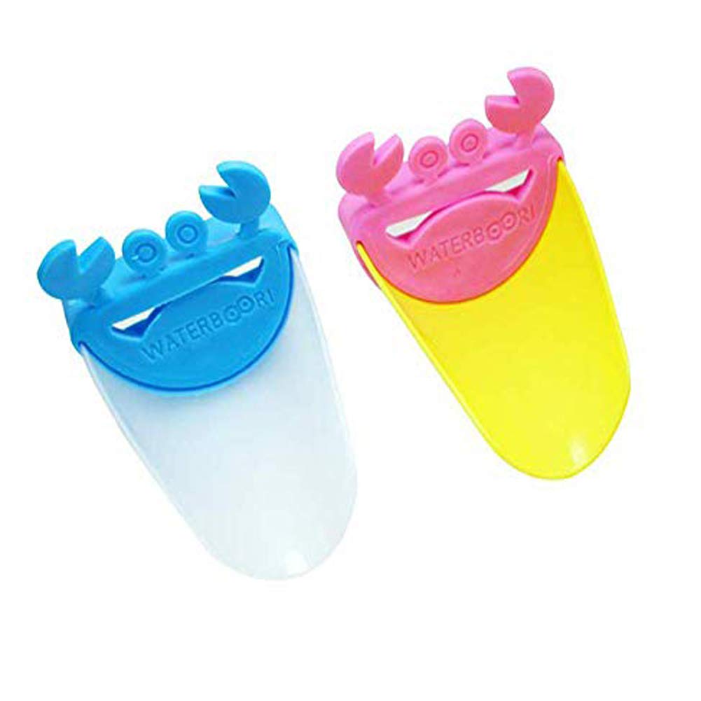 ICEBLUEOR 2 Pack Faucet Extender, Sink Extender Hand Wash for Toddlers and Kids Safe, Fun for Kids – Blue and Pink