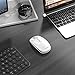 Type C Wireless Mouse, Jelly Comb Dual Mode 2.4Ghz Rechargeable Slim Wireless Mouse with Nano USB and Type C Receiver for PC Laptop, MacBook pro, MacBook air, iMac and More-MS05 (White and Silver)
