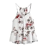 Womens Cotton Vest,Napoo Sleeveless Printed Floral Summer Casual Vest Tank Cami Top