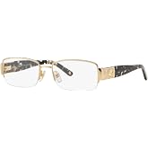 Versace VE1175B Eyeglasses for Women | In Gold. Bonus kit: cleaning spray, cloth, screwdriver &amp; mirror. Metal frame.