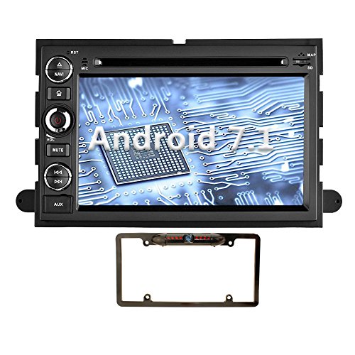 Click Here to See More Images YINUO 7 inch Android 7.1.1 Nougat 2GB RAM Quad Core Car Stereo HD Touch Screen Car Radio Receiver DVD GPS Navigation for FORD 500/F150/Explorer/Edge/Expedition/Mustang (Navigation with Camera 3)