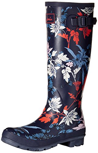 joules french navy floral wellies