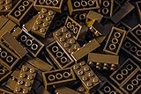 Imex 2x4 Stud Brown Compatible Bricks, 100pc