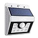 Litom 8 LED Bright Motion Sensor Light Wireless Solar Powered Exterior Lighting-Silver