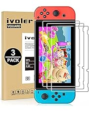 [3 Pack] Screen Protector Tempered Glass for Nintendo Switch, iVoler Transparent HD Clear Anti-Scratch Screen Protector Compatible Nintendo Switch
