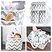 ATAZUA Strong Washable Baby Diaper Caddy: 100% Cotton Canvas - Portable Gray and White Chevron Nursery Storage Bin and Car Organizer by Gracie and Belle (Gray Chevron)