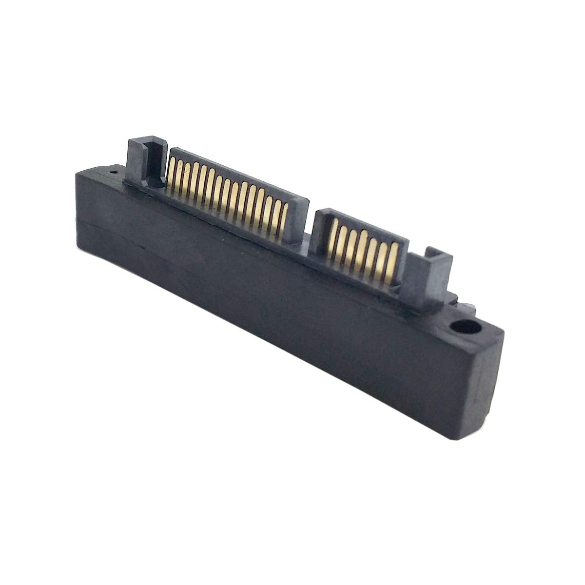 cablecc SA-121 90 Degree Right Angled SATA 22Pin 7+15 Male to SATA 22P Female Extension Convertor Adapter