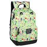 JINX Minecraft Overworld Sprites Kids School Backpack, Green, 17