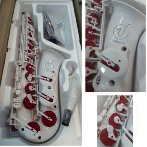 vibratosax A1 S 3 Polycarbonat Saxofón Alto Sax Red Pad Easy Tuned Very