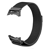 V_moro Samsung Gear Fit 2 Watch Bands, Accessory Milanese Loop Stainless Steel Band With Unique Magnet Clasp For Samsung Gear Fit 2 Fit2 SM-R360 Smart Watch Black Large 6.9