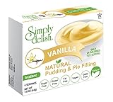 Simply delish Natural Pudding Dessert, Sugar free, 0.3 oz., 6-pack – Fat Free, Gluten Free, Lactose Free, Non GMO, Kosher, Halal, Dairy Free, Natural (Vanilla)