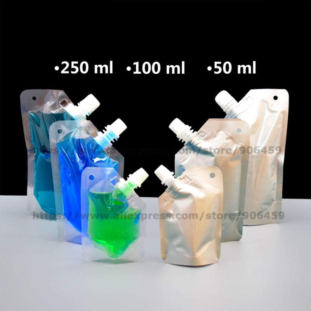YOGJ 20 pcs Spouted Stand Up Pouch Drinking Water Bag Sauce Flask Spout Pouches Wine Liquor Beverages For Outdoor Travel