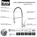 Fapully Commercial Spring Pull Down Faucet Single Handle Kitchen Sink Faucet with 2 Function Sprayer,Brushed Nickel