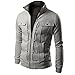 GONKOMA Men's Autumn Winter Long Sleeve Cardigan Coat Jacket Fashion Slim Designed Lapel Outwear Tops