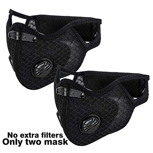N95 N99 Anti Air Dust and Smoke Pollution Mask Activated Carbon Gas Mask Dustproof Particulate Respirator Masks with Extra Filter, Washable and Reusable Face Protection for Women Man