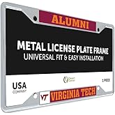 Desert Cactus Virginia Tech University Car Accessories Hokies Metal License Plate Frame and Tag Holder for Front or Rear of Car (Alumni)