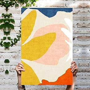 Canvas Wall Art Abstract Mountain Painting Artwork for Home Prints Framed - 12x18 inches