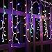 FTON LED Icicle Lights, 16.5ft 216 LED Fairy String Lights Plug in Extendable Curtain Christmas String Lights 8 Modes Decorative Rope String Xmas Wave Twinkle Light (5M 216LED, Multi Color)