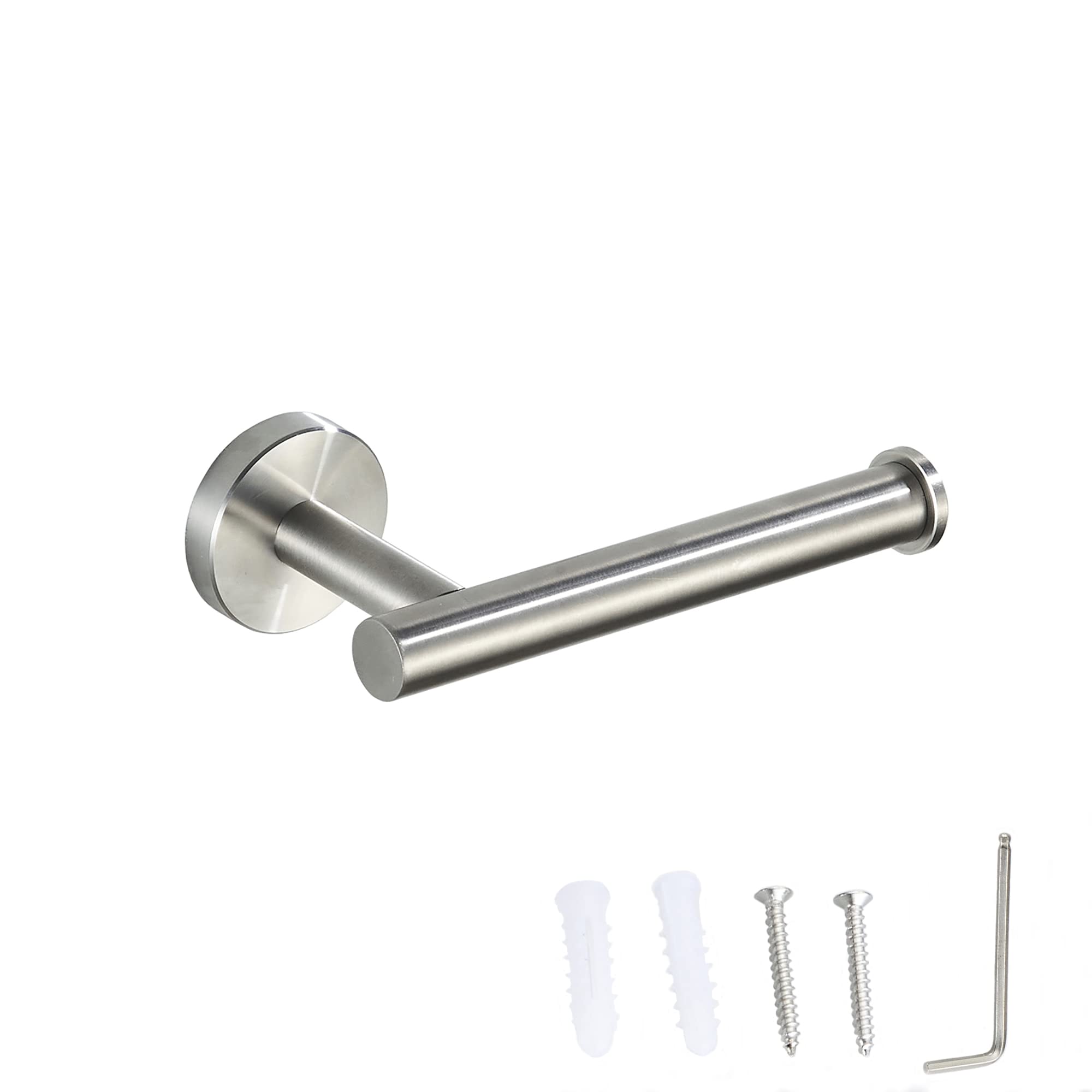 HXcomet 165mm (6.49'') Toilet Roll Holder Wall Mounted 304 Stainless Steel Brushed Waterproof Toilet Paper Holder Silver