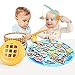 TOP BRIGHT Toddler Fishing Game Magnetic, Montessori Preschool Toys for 2 Year Old Girl Boy, Gifts for Educational Learning, Easy Storage & Portable Board Games Wooden Toy