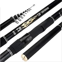 ZFF Telescopic Fishing Rod Carbon Hand Sea Multipurpose Oblique Guide Rings Long Section Positioning 3.6/4.5/5.4/6.3 M (Size : 6.3m)
