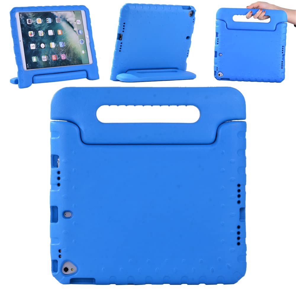 CASE for New iPad 10.2 Inch 2021/2020/2019 (9th/8th/7th Gen), Shockproof Lightweight Convertible Handle Stand Protective Kids Case Fit iPad Pro 10.5" 2017, iPad Air 3 10.5 2019 (Blue)