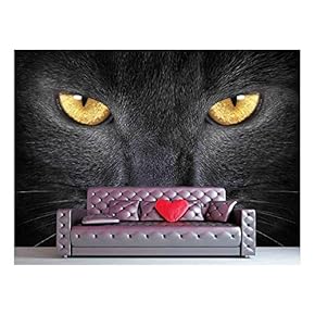 Grey Cat - Removable Wall Mural | Self-Adhesive Large Wallpaper - 66x96 inches