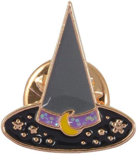 Livecitys Brooch Pin, Women Enamel Halloween Witch Hat Pumpkin Brooch Pin Collar Badge Clothes Decor - Purple Pumpkin