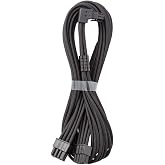 CableMod Pro ModFlex 12V-2x6 PCIe Cable for ASUS (Black, 2 x 8-pin, 90&deg; B) | Paracord RT-Series. 16-pin to Dual 8-pin, 60cm. 12V-2x6 StealthSense connector. Fits ASUS, Seasonic, Phanteks PSUs.
