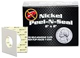 BCW Peel-N-Seal Self-Adhesive 2x2 Coin Flips for Nickels 100ct