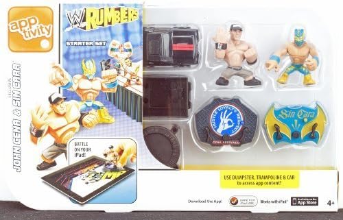 W RUMBLERS app tivity Starter Set John Cena &amp; Sin Garr by Apptivity WWE Rumblers Starter Set by Mattel toy g