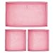 mDesign Fabric Drawer Divider Organizer Bins, Nursery/Bedroom Dresser, Closet, Shelf, Playroom Organization, Hold Clothes, Toys, Diapers, Bibs, Lido Collection, Set of 3, 4 Pack, Pink Herringbone