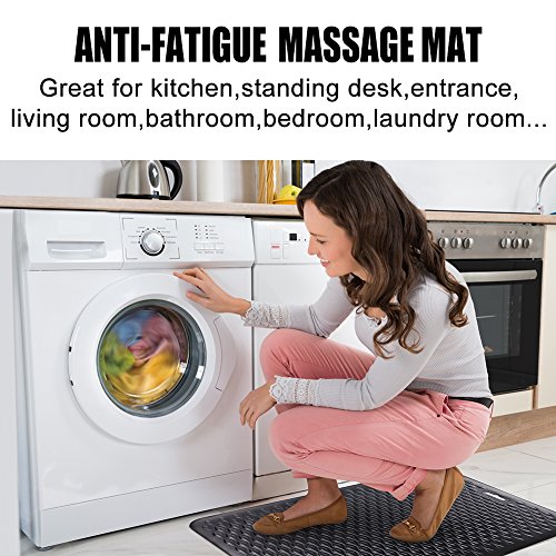 image for HollyHOME Anti-Fatigue Mat with Handle Non-Slip Standing Massage Mat K