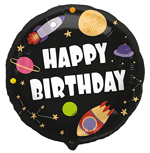 Folat - Foil Balloon 'Happy Birthday' Rocket - 45cm