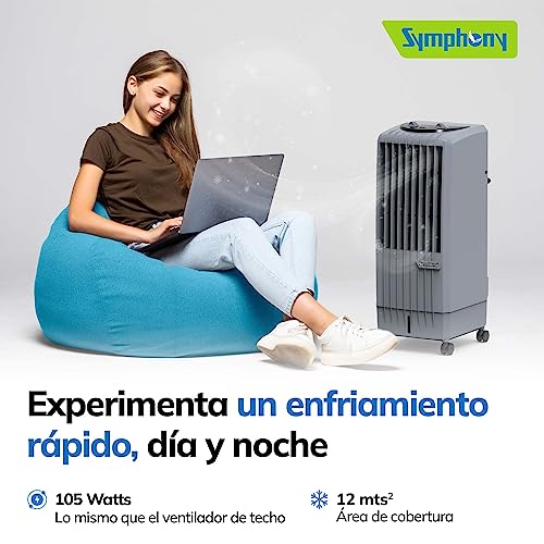 Symphony Enfriador de Aire Evaporativo Portatil de 8 litros Diet8T