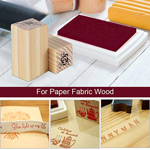 Ink Pads, GYORGKSHI Washable Ink Stamp Pads for Kids, Craft Scrapbooking Stamp Pads for Rubber Stamps, Paper, Fabric (12 Colors)