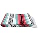 Open Road Goods Multi Color Mexican Falsa Blanket - Handwoven in Mexico - Great for The Beach, Picnics, Yoga, or a Throw! (Coral/Mint)