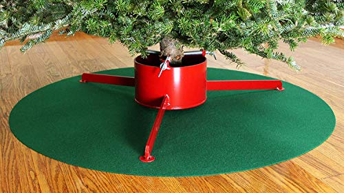 Alonsoo 42" Reversible Christmas Tree Stand Mat Accessory for Floor Protection, Christmas Tree Skirt Red and Green