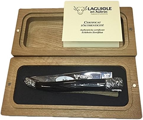 Laguiole en Aubrac Handmade Knife 12 cm L0712BUMF Blade Stainless Steel, Buffalo Horn Handle