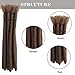 Noverlife 10 Strands 20cm/7.87″ Brown Backcomb Twisted Dreadlock Extensions, Single End Synthetic Dreadlocks Accessories, Jamaica Punk Hip-Hop Reggae Hair Braiding Wigs Faux Locs Dreads for Men Womenthumb 2