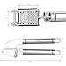Professional Garlic Press - Stainless Steel Kitchen Utensil Includes Clove Peeler and Cleaning Brush - Best Choice to Mince & Crush Cloves and Ginger