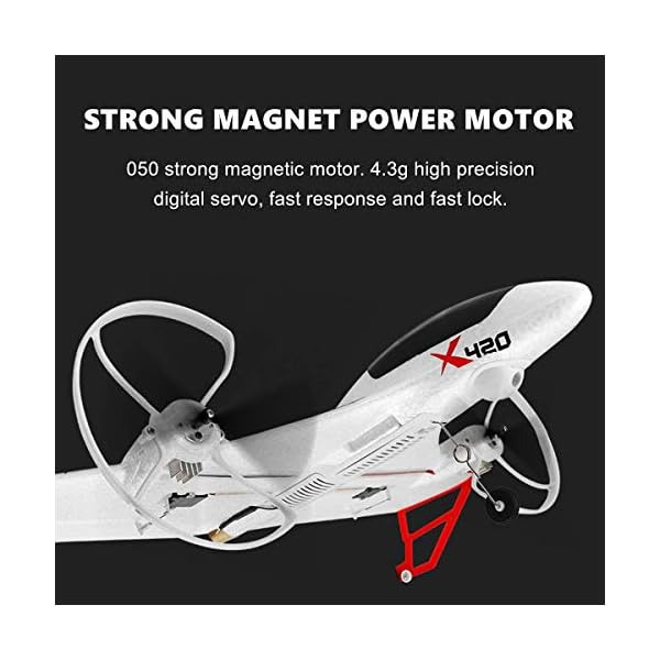 GRTVF RC Airplane 6 Kanal RC-Ebene, Stunt fliegend Fernbedienung Flugzeugspielzeug für Erwachsene und Kinder, Rools und… – Bild 5