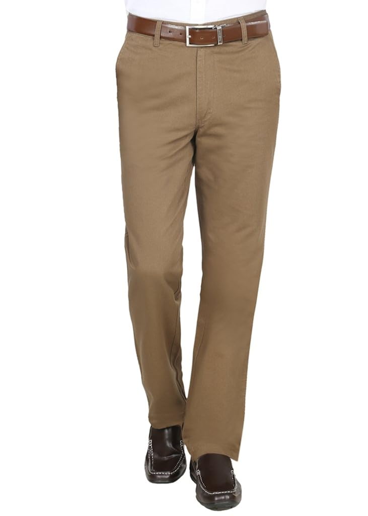 modo men's cotton flat front regular fit formal pant