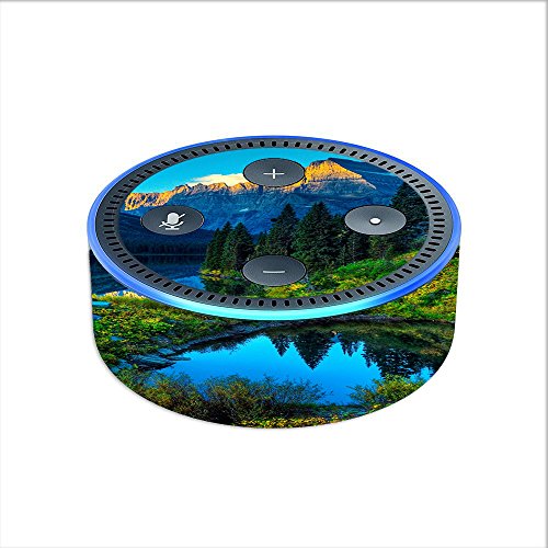 Skin-Decal-Vinyl-Wrap-for-Amazon-Echo-Dot-2-2nd-generation-Mountain-Lake