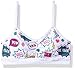 Maidenform Girls' Big Seamfree Ruched Crop with Lace Band, White Comic Hero, Large