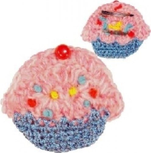 Cupcake Pink White Yellow Hair Pin
